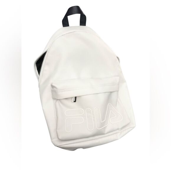 FILA All White Backpack Blue Straps - Picture 4 of 6